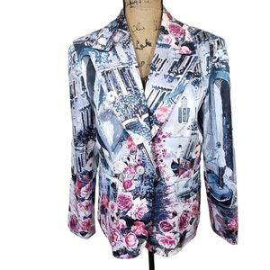 Vintage Multi Print blazer. Size LargeSOLDOUT  On website